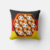 Fussbälle im glühenden Hexagon クッション (正面)