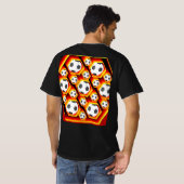 Fussbälle im glühenden Hexagon Eyecatcher Tシャツ (裏面フル)