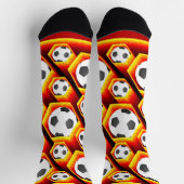 Fussbälle in glühenden Waben Eyecatcher ソックス (上部)