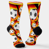 Fussbälle in glühenden Waben Eyecatcher ソックス (傾斜あり)