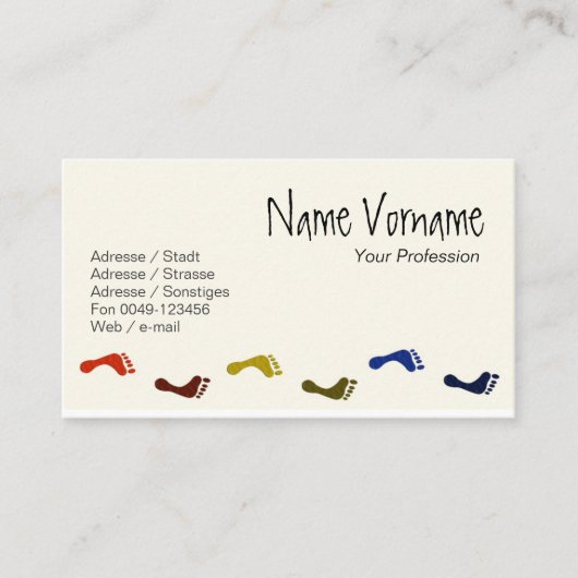 Füße 名刺 (正面)