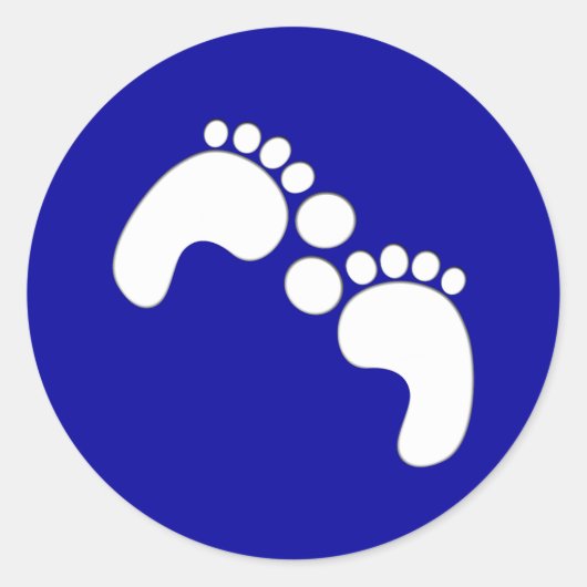 Füsse Fussspuren feet footprints ラウンドシール (正面)
