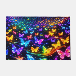 Fussmatte Schmetterlingsmotiv Neonfarben ドアマット