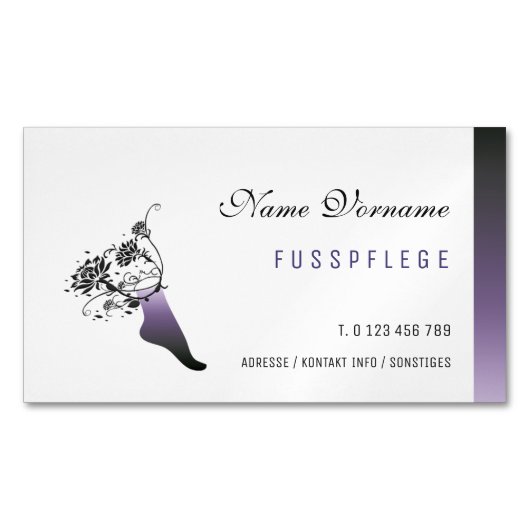 Fusspflege マグネット名刺 (正面)