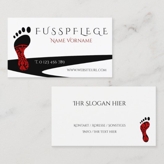 fusspflege 名刺 (正面/裏面)