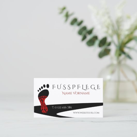 fusspflege 名刺 (スタンド正面)