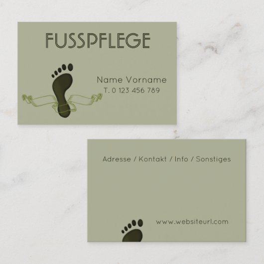 fusspflege 名刺 (正面/裏面)