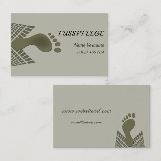 Fusspflege 名刺 (正面/裏面)