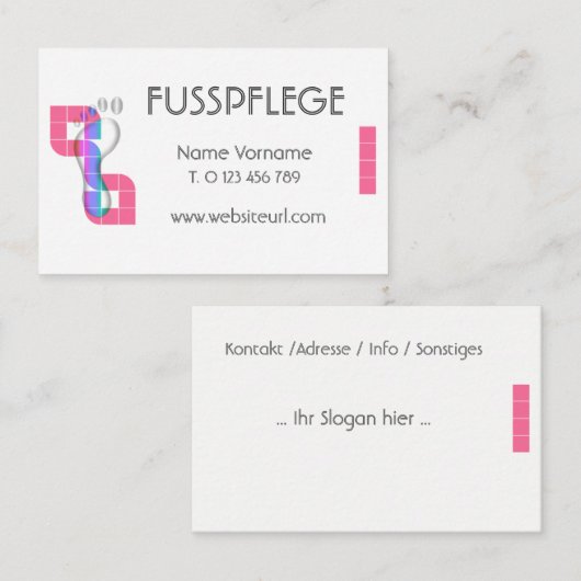 fusspflege 名刺 (正面/裏面)