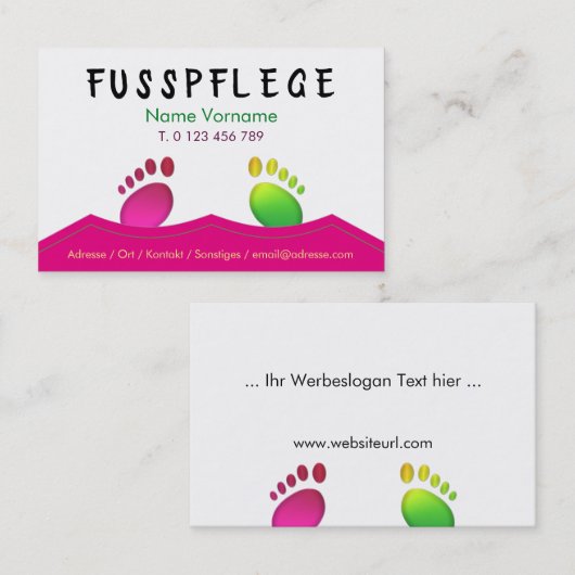 fusspflege 名刺 (正面/裏面)