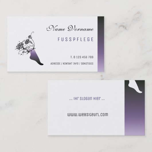 fusspflege 名刺 (正面/裏面)