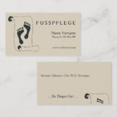 fusspflege 名刺 (正面/裏面)