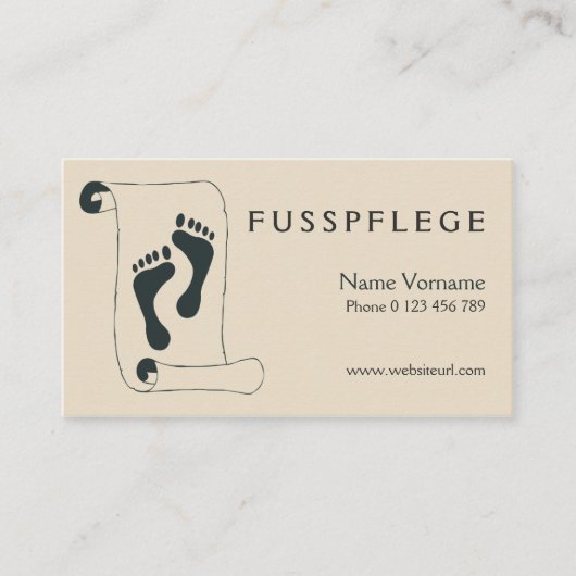 fusspflege 名刺 (正面)