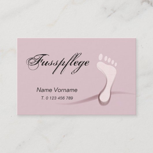 fußpflege 名刺 (正面)