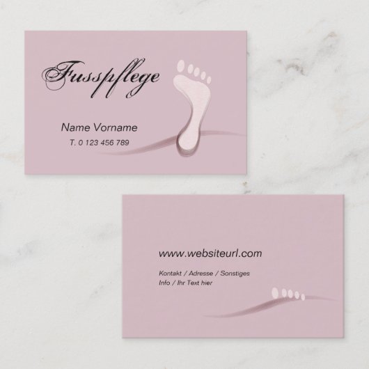fußpflege 名刺 (正面/裏面)