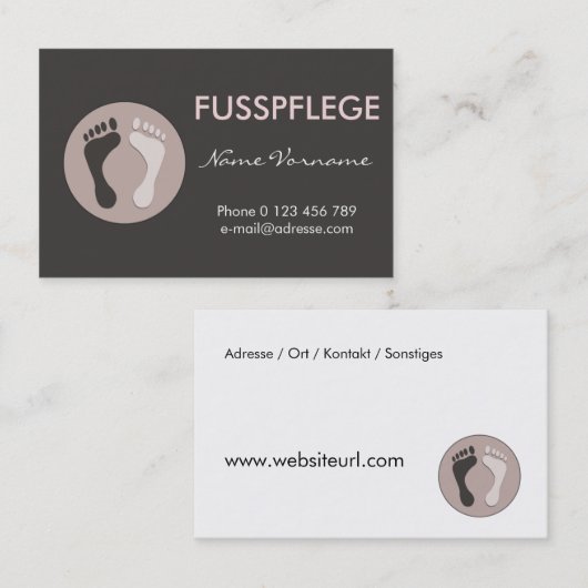 fusspflege 名刺 (正面/裏面)