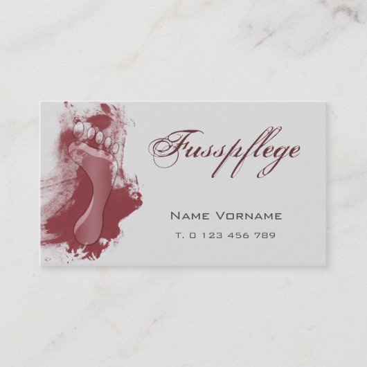 fußpflege 名刺 (正面)