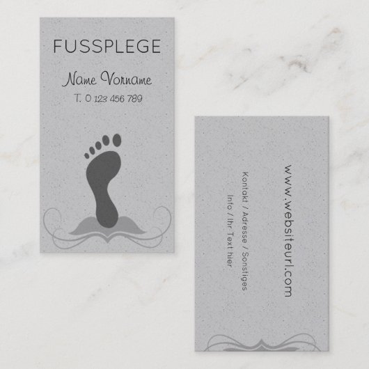 fußpflege 名刺 (正面/裏面)
