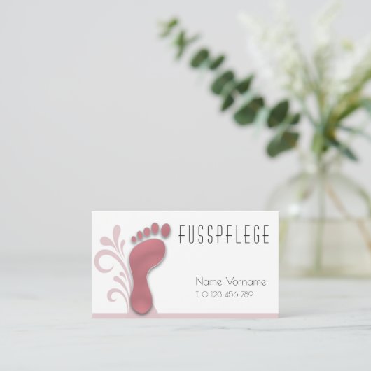 fusspflege 名刺 (スタンド正面)
