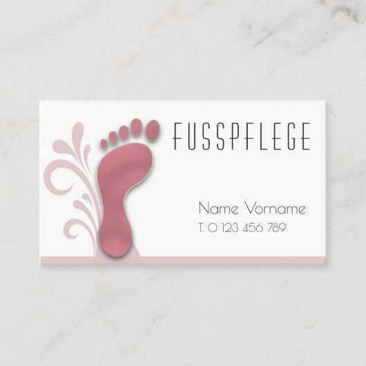 fusspflege 名刺 (正面)