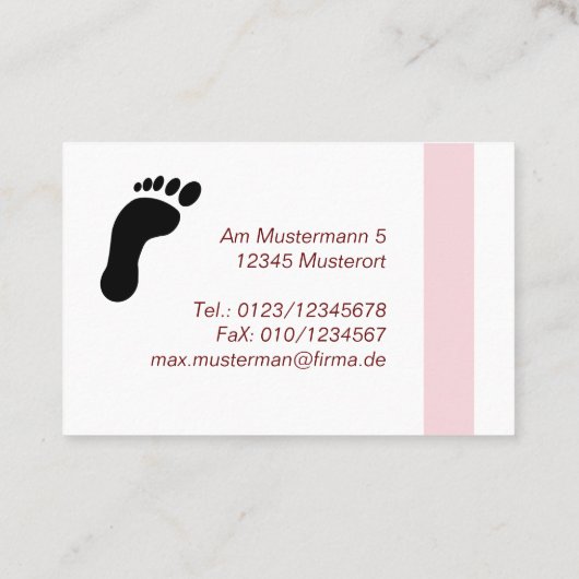 Fußpflege 名刺 (裏面)