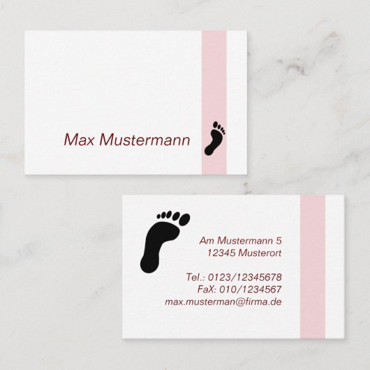 Fußpflege 名刺 (正面/裏面)