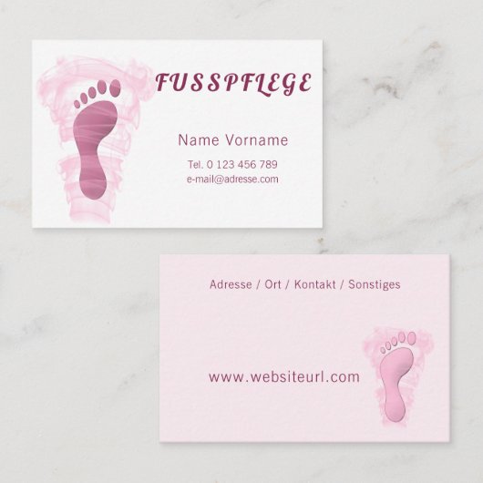 Fusspflege 名刺 (正面/裏面)