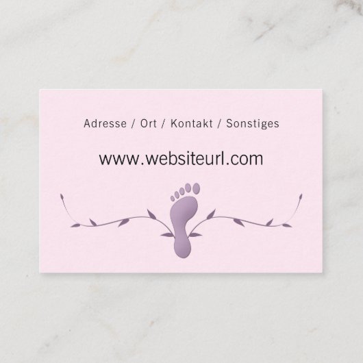 Fusspflege 名刺 (裏面)