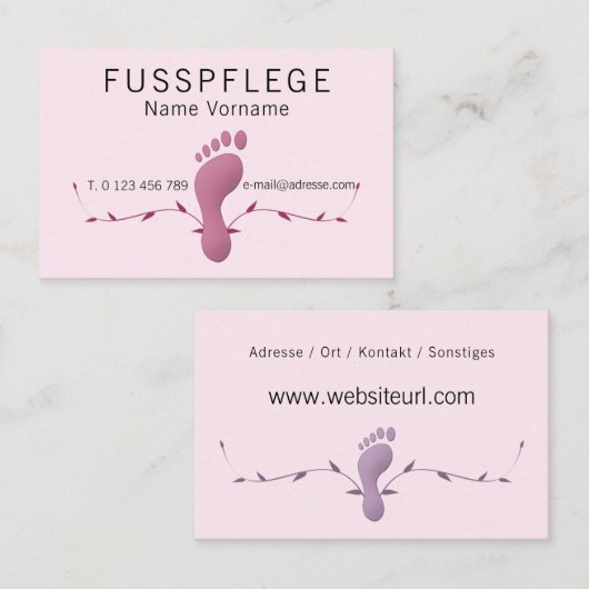 Fusspflege 名刺 (正面/裏面)