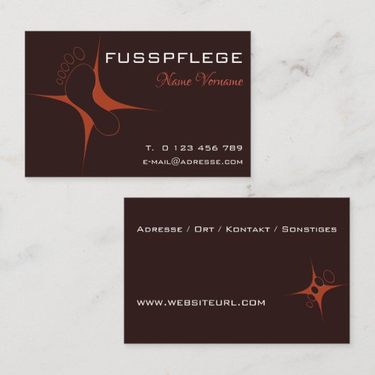 fusspflege 名刺 (正面/裏面)