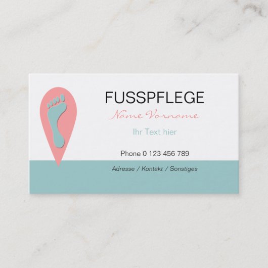 fusspflege 名刺 (正面)