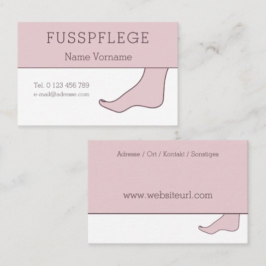 Fusspflege 名刺 (正面/裏面)
