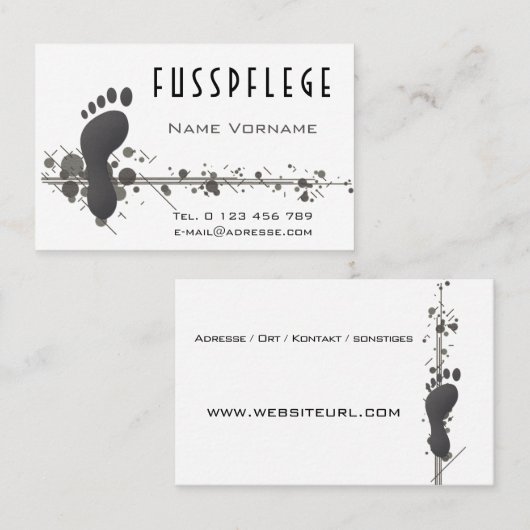 Fusspflege 名刺 (正面/裏面)