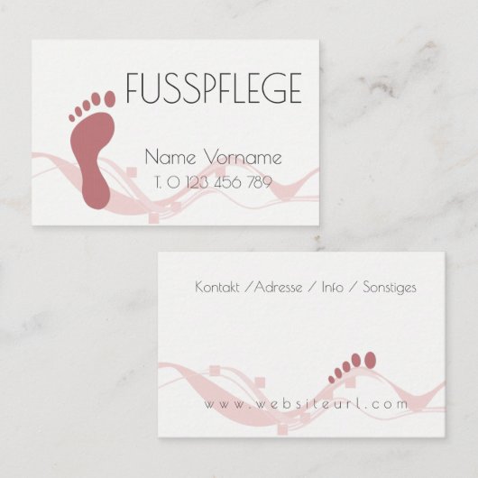 fusspflege 名刺 (正面/裏面)