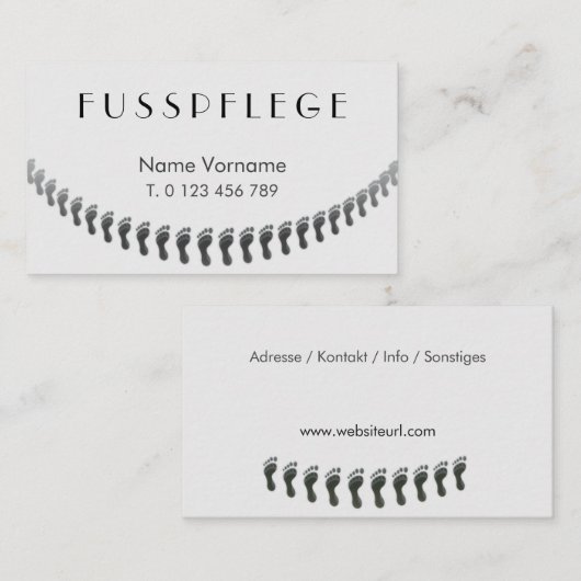 fusspflege 名刺 (正面/裏面)