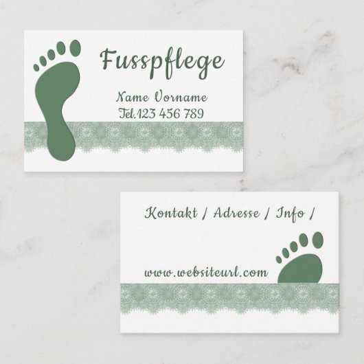 Fusspflege 名刺 (正面/裏面)