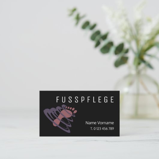 fußpflege 名刺 (スタンド正面)