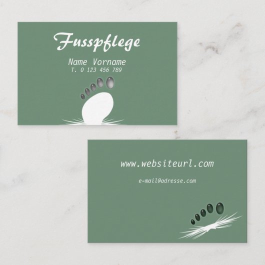 Fusspflege 名刺 (正面/裏面)