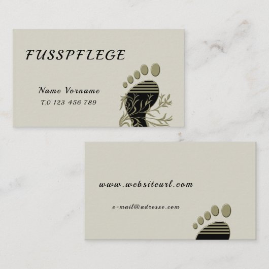 Fusspflege 名刺 (正面/裏面)