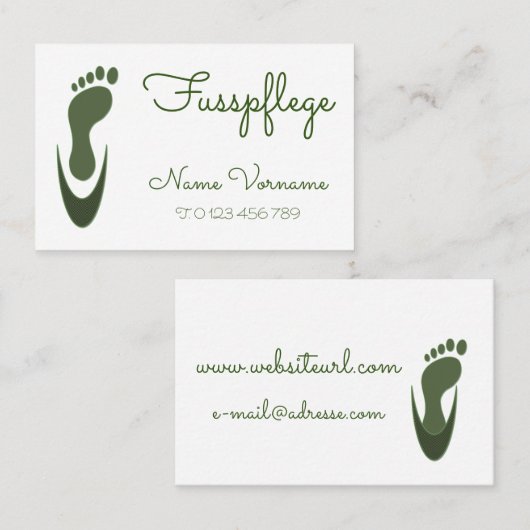 Fusspflege 名刺 (正面/裏面)