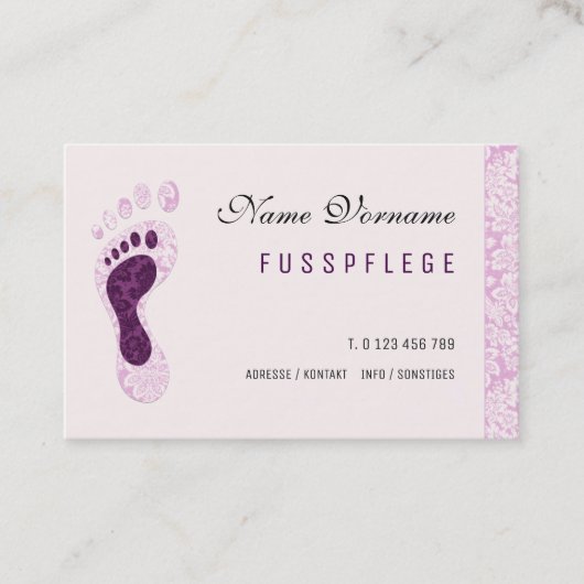 fusspflege 名刺 (正面)