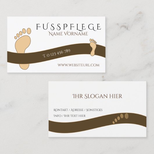 fußpflege 名刺 (正面/裏面)