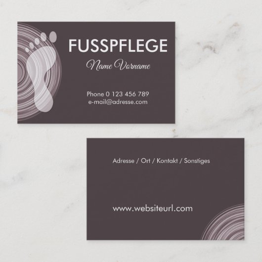 fusspflege 名刺 (正面/裏面)