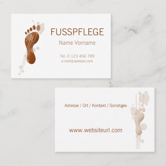 Fusspflege 名刺 (正面/裏面)