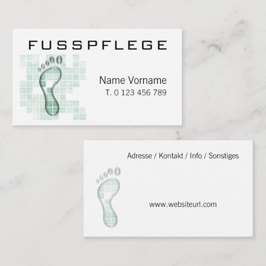 fusspflege 名刺 (正面/裏面)