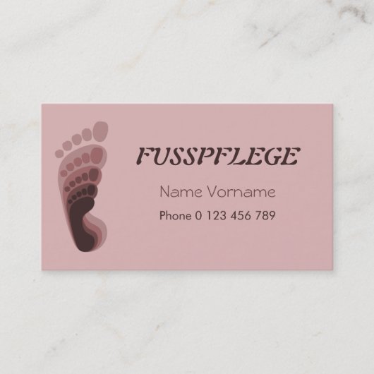 fusspflege 名刺 (正面)