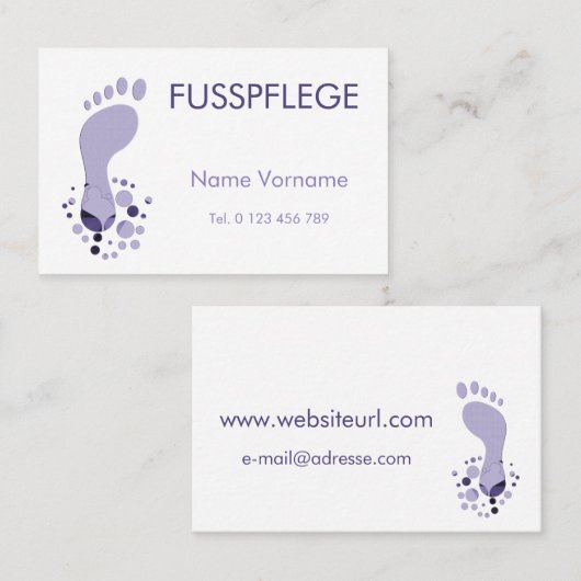 Fusspflege 名刺 (正面/裏面)
