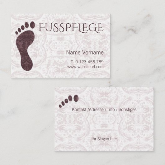 fusspflege 名刺 (正面/裏面)