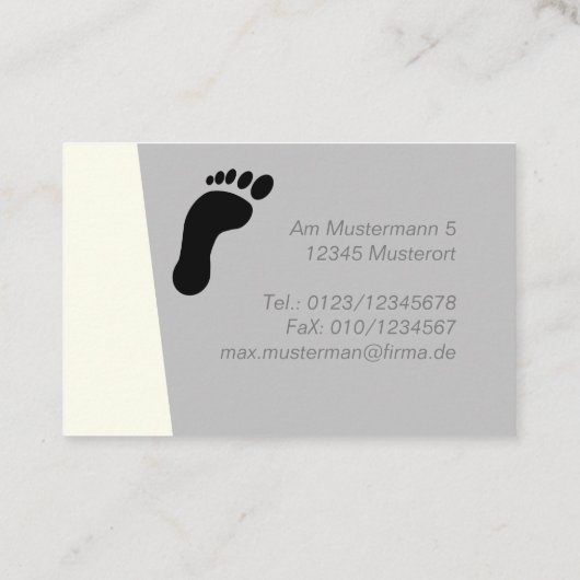 Fußpflege mit Vorlage LOGO 名刺 (裏面)