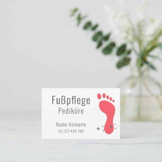 Fußpflege Pediküre 名刺 (スタンド正面)
